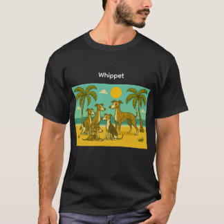Camiseta Whippet Beach