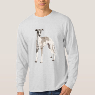 Camiseta Whippet cinza e branco
