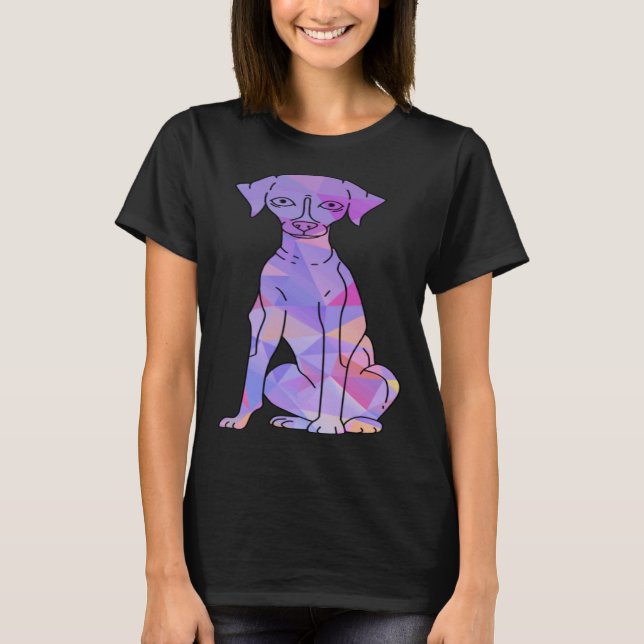 Camiseta Whippet Colorido (Frente)
