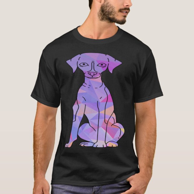 Camiseta Whippet Colorido (Frente)