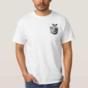 Camiseta Whippet de bolso frontal