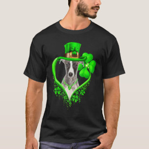 Camiseta Whippet Dog Dia de São Patrício Lover Irish Shamro