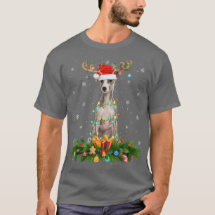 Camiseta Whippet Dog Lover Reindeer Hippet Natal