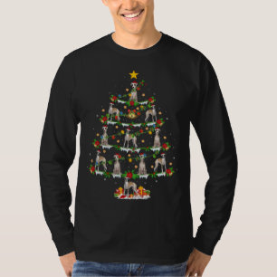 Camiseta Whippet Dog Lover Xmas Lighting Whippet Natal