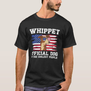 Camiseta Whippet EUA Flag Whippet Lover Whippet Proprietári