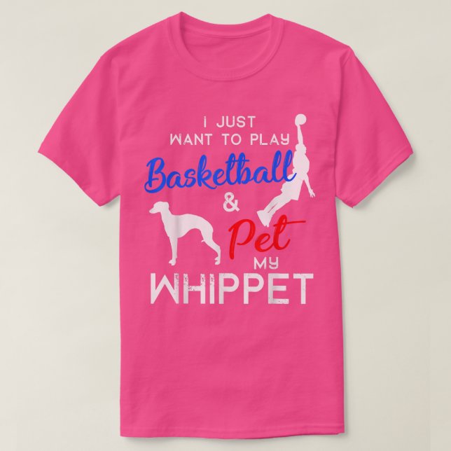 Camiseta Whippet Funny Basball Proprietário de Cachorro Lov (Frente do Design)
