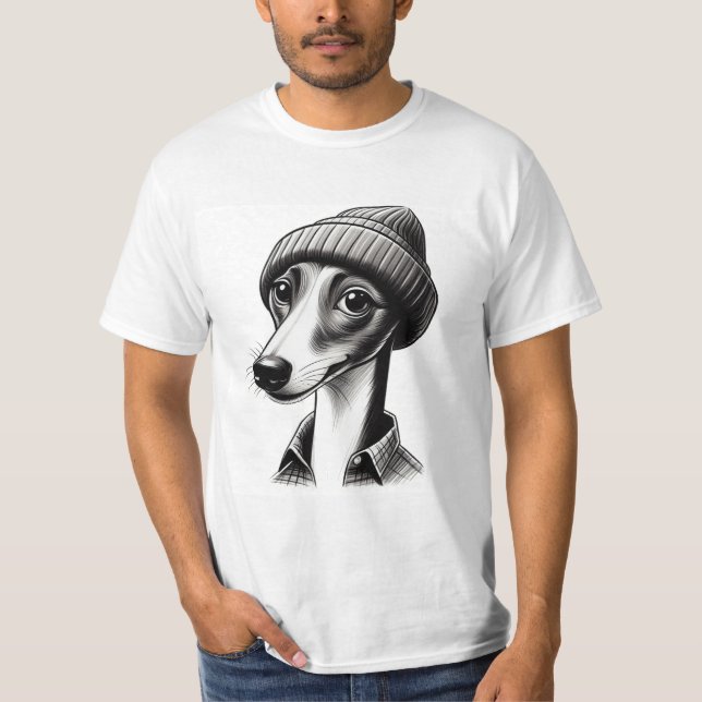 Camiseta Whippet hipster (Frente)
