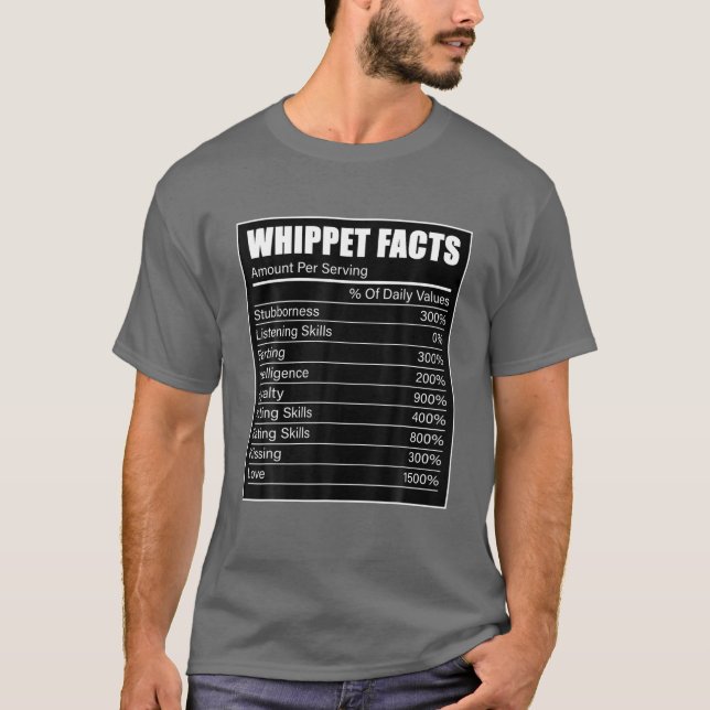 Camiseta Whippet Owner Dog Lover Whippet Facts Love Whippet (Frente)