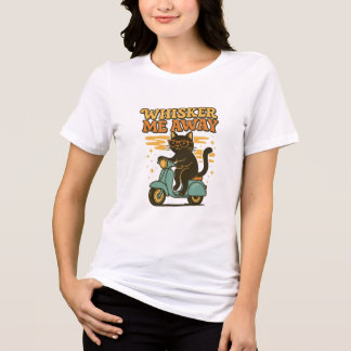 Camiseta Whiskers Me Away Retro Cat