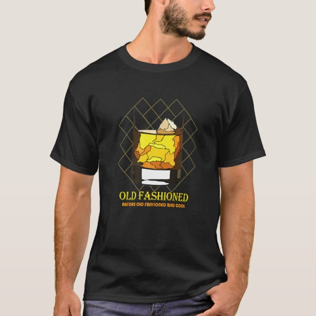 Camiseta Whiskey antigo moído (Frente)