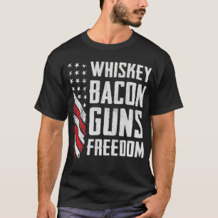 Camiseta Whiskey Bacon brinca com o Bebendo do CHURRASCO da