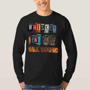 Camiseta Whiskey Bent E Hellbound Funny Whiskey Bourbon D