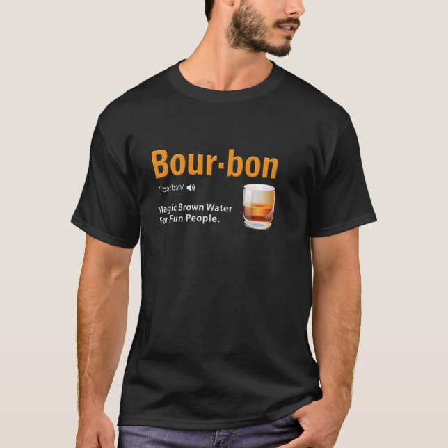 Camiseta Whiskey Bourbon Definition Magic Brown Water Kentu (Frente)