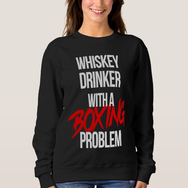 Camiseta Whiskey Drinker With a Boxing Problem  Workout Box (Frente)