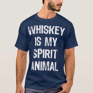 Camiseta Whiskey É Meu Espírito, Bebendo Engraçado.