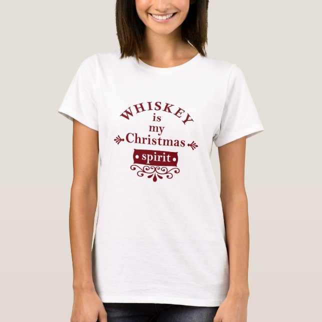 Camiseta Whiskey é o meu espírito de natal (Frente)