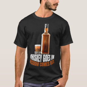 Camiseta Whiskey entra na sabedoria aparece amantes uísques