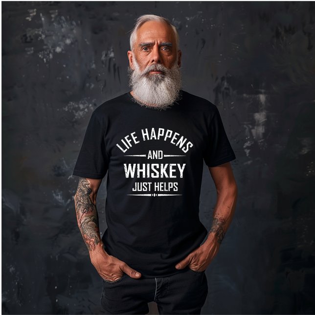 Camiseta Whiskey helps funny quotes drink alcohol sayings (Criador carregado)