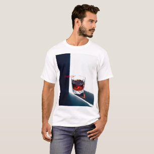 Camiseta Whiskey in a Crystal Glass. Minimalist Art