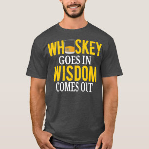 Camiseta Whiskey Sai Na Sabedoria Sai De Um Scotch Engraçad