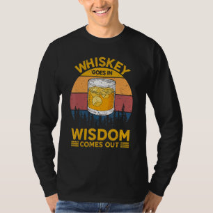 Camiseta Whiskey Sai Na Sabedoria Sai Whiskey Para Homens W