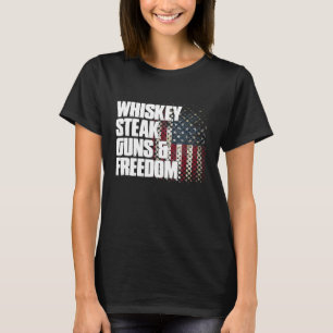 Camiseta Whiskey Steak Arrasta a Liberdade Patriótica