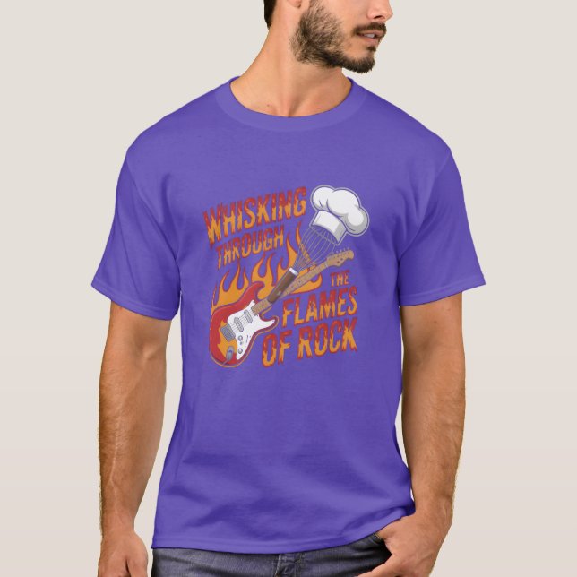 Camiseta Whiskinghrough the Flames of Rock girl (Frente)