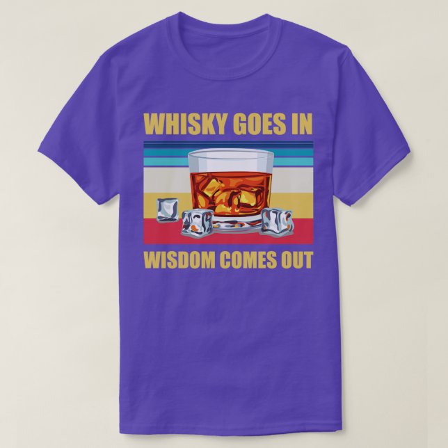 Camiseta Whisky Sai Na Sabedoria Sai Engraçada Bebida Assus (Frente do Design)