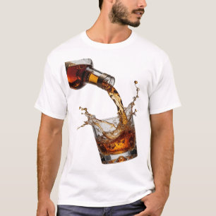 Camiseta WHISKY SPLASH Prata Elegante