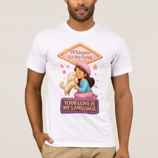Camiseta Whisper para a minha moça sul-coreana Pastel com m