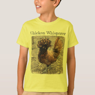 Camiseta Whisperer da galinha com a galinha polonesa