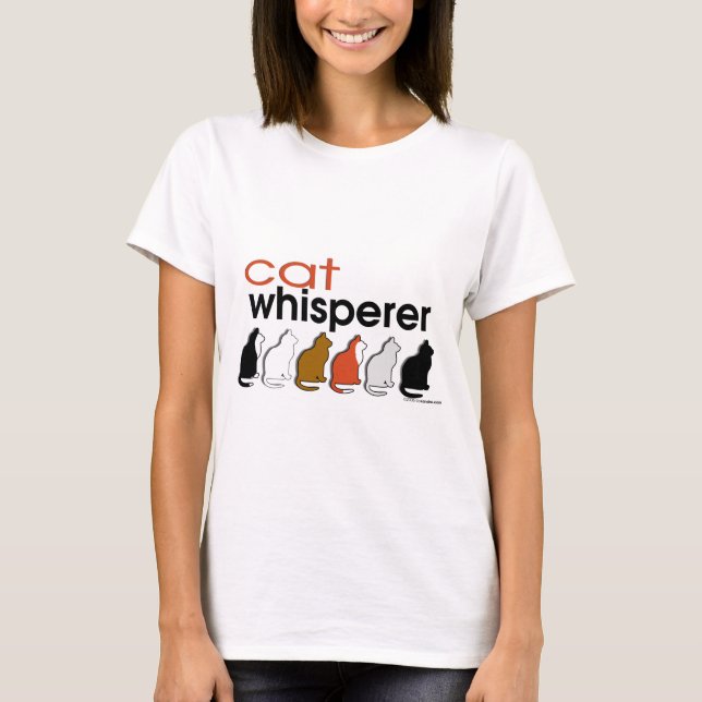 Camiseta Whisperer do gato (Frente)