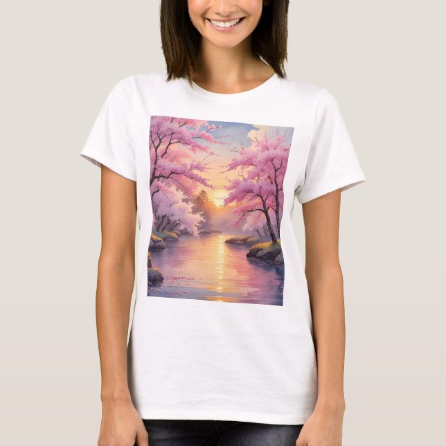 Camiseta Whispers of Sakura at Sunset (Frente)