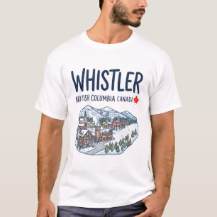 Camiseta Whistler BC Canadá Paisagem Colorida Fofa