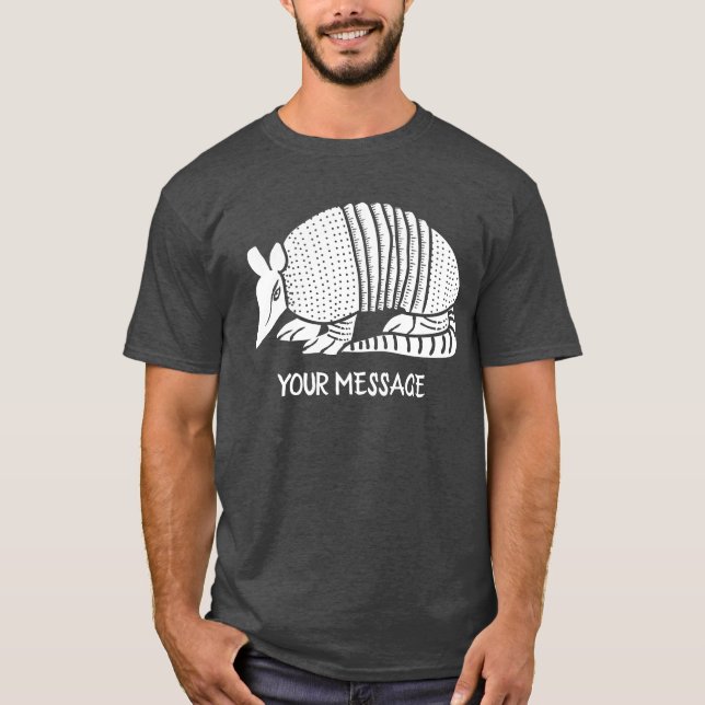 Camiseta White Armadillo - Gráfico Personalizado (Frente)