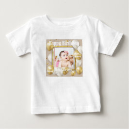 Camiseta White Color Baby Fine Jersey Aniversário