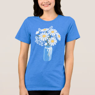 Camiseta White Daisies Mason Jar Wedding