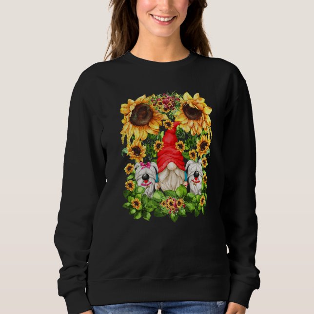Camiseta White Dog Graphic For Yorkie Mom And Dad Sunflower (Frente)