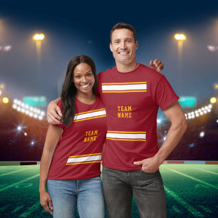 Camiseta White & Dourado Sports Jersey Team Name Unisex Dar
