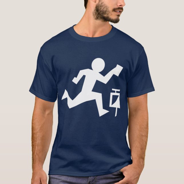 Camiseta White drawing orienteering boy (Frente)