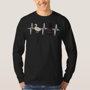 Camiseta White Duck Bouvier Des Flandres Heartbeat Cão