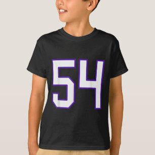 Camiseta White E Purple Número 54 Jersey Player Uniforme #