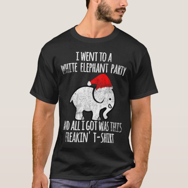 Camiseta White Elephant Christmas Fun Gift Exchange Contest (Frente)