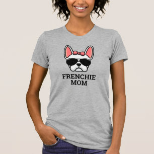 Camiseta White Female French Buldogue Frenchie Dog Mãe