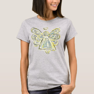 Camiseta White Guardian Angel Custom Holiday Art Shirt