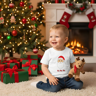 Camiseta White Ho Ho Papai Noel Feliz Família de Natal