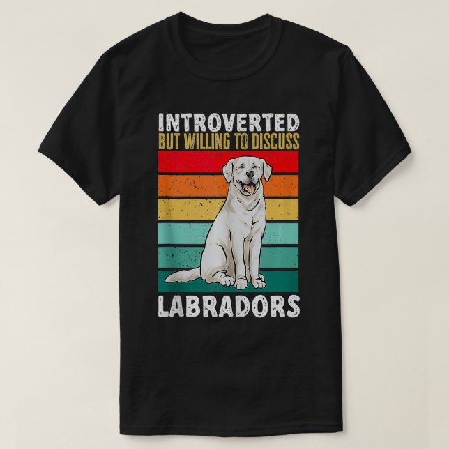 Camiseta White Labrador Retriever apresenta laboratório bra (Frente do Design)