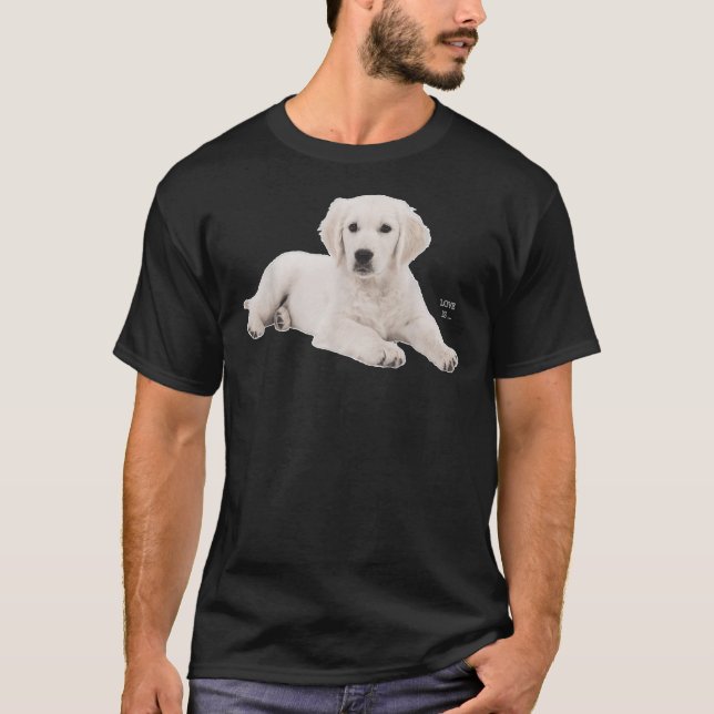 Camiseta White Labrador Retriever Yellow Love Mãe (Frente)