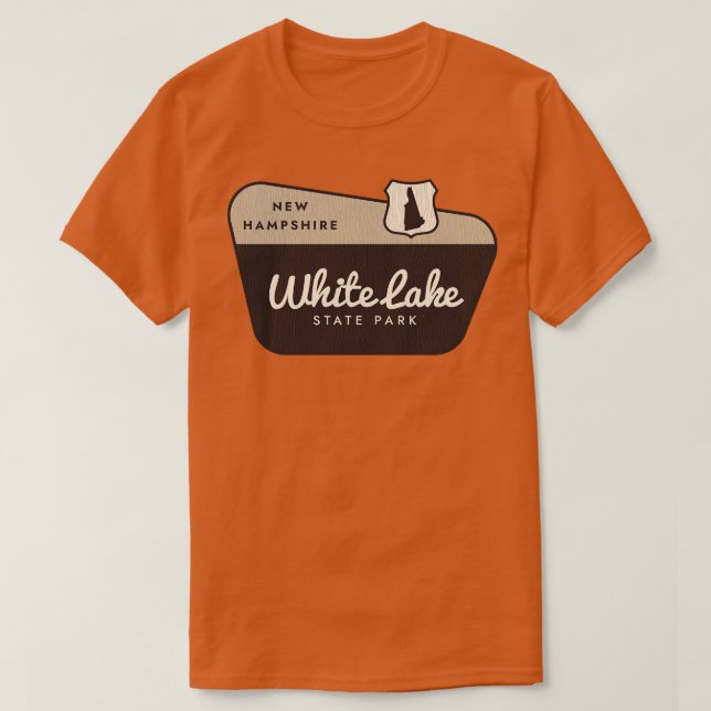 Camiseta White Lake State Park New Hampshire - Sinal de boa (Frente do Design)