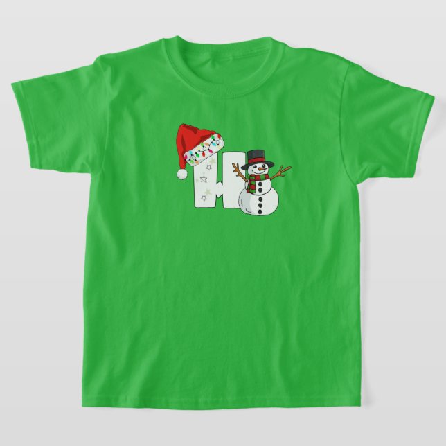 Camiseta White letter h christmas gift  (Postura )